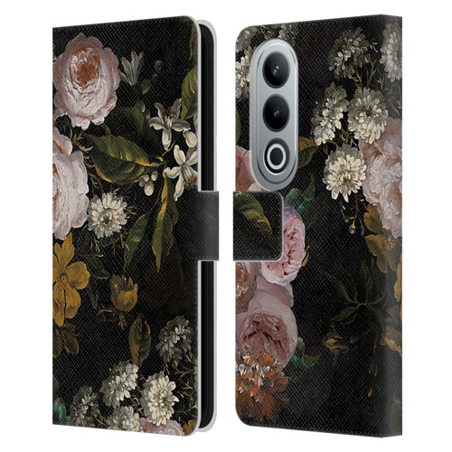 UtArt Antique Flowers Roses And Baby's Breath Leather Book Wallet Case Cover For OPPO OnePlus Ace 3V 5G