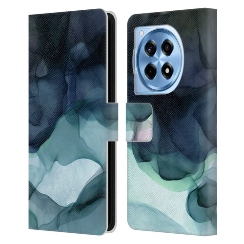 UtArt Dark Night Marble Heavy Smoke Leather Book Wallet Case Cover For OnePlus 12R