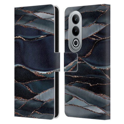 UtArt Dark Night Marble Waves Leather Book Wallet Case Cover For OPPO OnePlus Ace 3V 5G