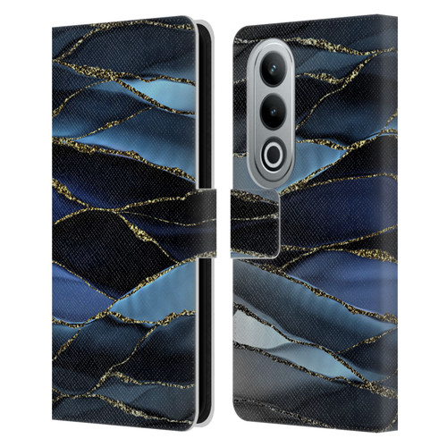 UtArt Dark Night Marble Deep Sparkle Waves Leather Book Wallet Case Cover For OPPO OnePlus Ace 3V 5G