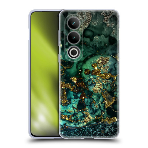 UtArt Malachite Emerald Gold And Seafoam Green Soft Gel Case for OPPO OnePlus Ace 3V 5G