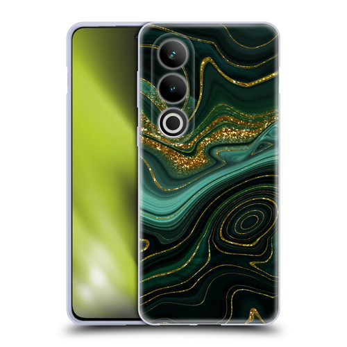 UtArt Malachite Emerald Gilded Teal Soft Gel Case for OPPO OnePlus Ace 3V 5G