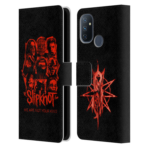 Slipknot We Are Not Your Kind Red Patch Leather Book Wallet Case Cover For OnePlus Nord N100