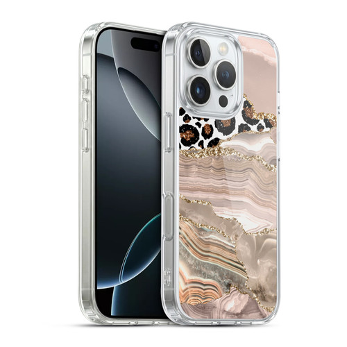 UtArt Wild Cat Marble Cheetah Waves Soft Gel Case for Apple iPhone 16 Pro & MagSafe