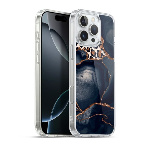 UtArt Wild Cat Marble Leopard Soft Gel Case for Apple iPhone 16 Pro Max & MagSafe