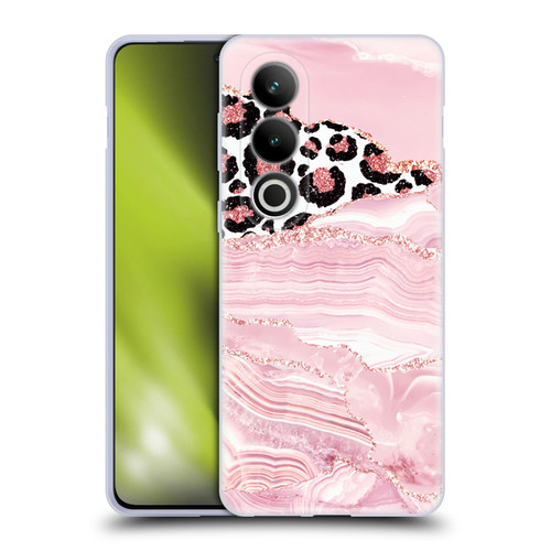 UtArt Wild Cat Marble Pink Glitter Soft Gel Case for OPPO OnePlus Ace 3V 5G