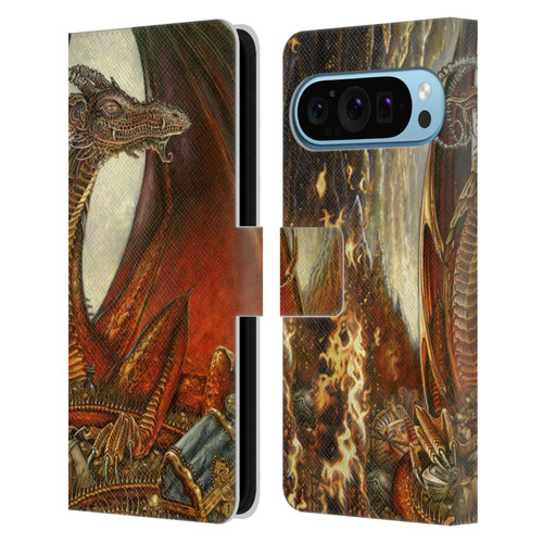 Myles Pinkney Mythical Treasure Dragon Leather Book Wallet Case Cover For Google Pixel 9 / Pixel 9 Pro