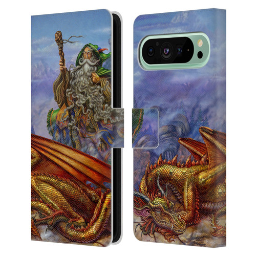 Myles Pinkney Mythical Dragonlands Leather Book Wallet Case Cover For Google Pixel 9 Pro XL
