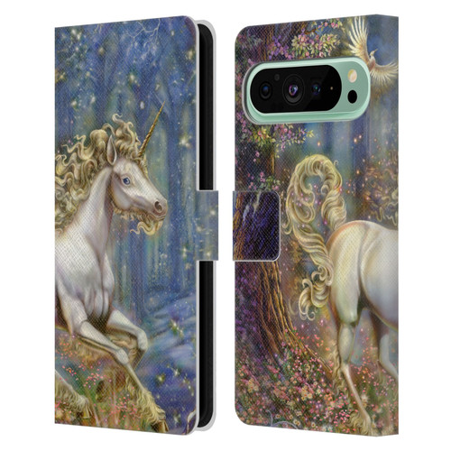 Myles Pinkney Mythical Unicorn Leather Book Wallet Case Cover For Google Pixel 9 Pro XL