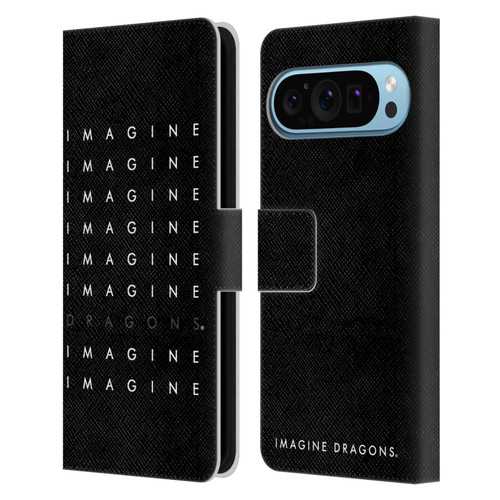 Imagine Dragons Key Art Logo Repeat Leather Book Wallet Case Cover For Google Pixel 9 / Pixel 9 Pro