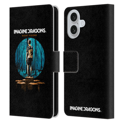 Imagine Dragons Key Art Night Visions Painted Leather Book Wallet Case Cover For Apple iPhone 16