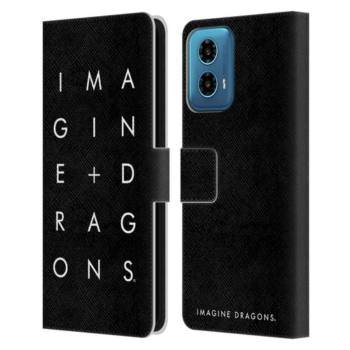 Imagine Dragons Key Art Stacked Logo Leather Book Wallet Case Cover For Motorola Moto G34 5G