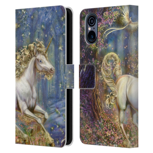 Myles Pinkney Mythical Unicorn Leather Book Wallet Case Cover For Sony Xperia 5 V 5G