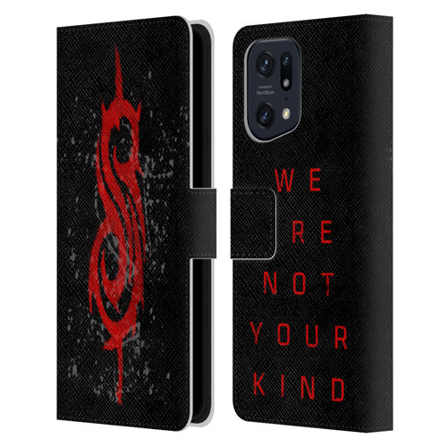 Slipknot We Are Not Your Kind Red Distressed Look Leather Book Wallet Case Cover For OPPO Find X5