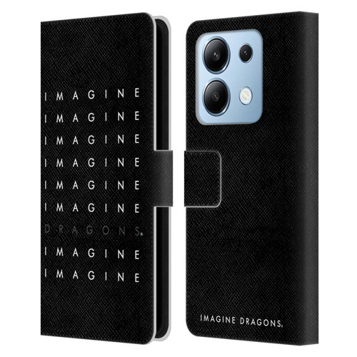 Imagine Dragons Key Art Logo Repeat Leather Book Wallet Case Cover For Xiaomi Redmi Note 13/13 Pro 5G