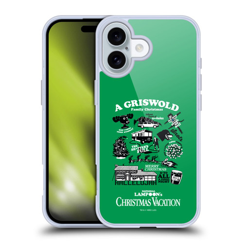 National Lampoon's Christmas Vacation Graphics Griswold Family Soft Gel Case for Apple iPhone 16