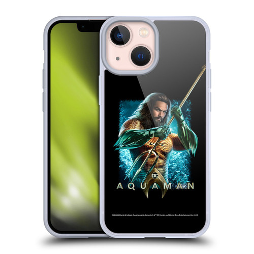 Aquaman Movie Graphics Trident of Atlan 1 Soft Gel Case for Apple iPhone 13 Mini