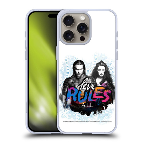 Aquaman Movie Graphics Love Rules All Soft Gel Case for Apple iPhone 16 Pro Max
