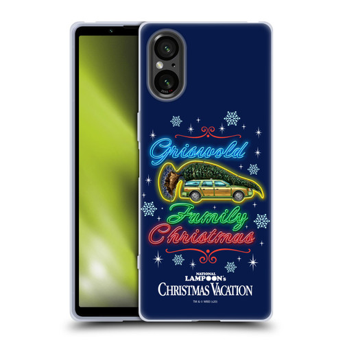 National Lampoon's Christmas Vacation Graphics Neon Lights Soft Gel Case for Sony Xperia 5 V 5G