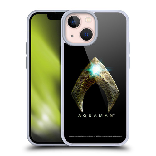 Aquaman Movie Logo Main Black Soft Gel Case for Apple iPhone 13 Mini