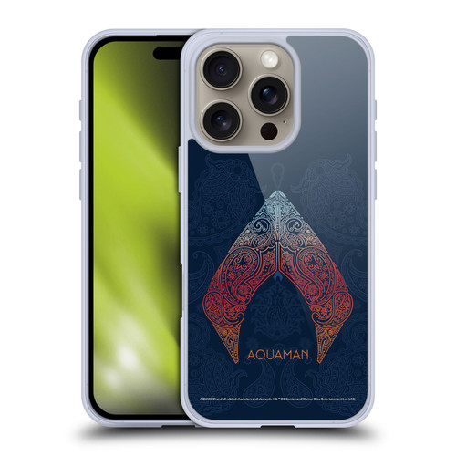 Aquaman Movie Logo Paisley Soft Gel Case for Apple iPhone 16 Pro