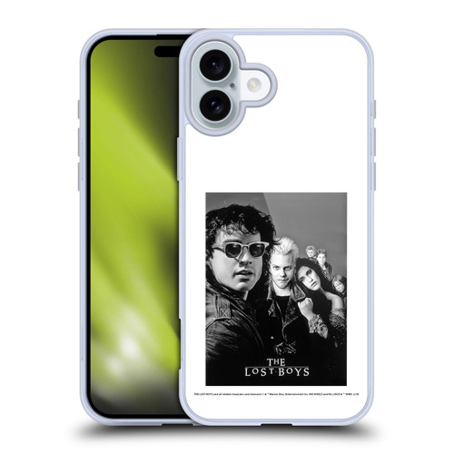 The Lost Boys Characters Poster Black And White Soft Gel Case for Apple iPhone 16 Plus