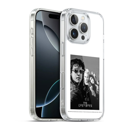 The Lost Boys Characters Poster Black And White Soft Gel Case for Apple iPhone 16 Pro & MagSafe