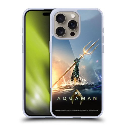 Aquaman Movie Posters Trident of Atlan Soft Gel Case for Apple iPhone 16 Pro Max