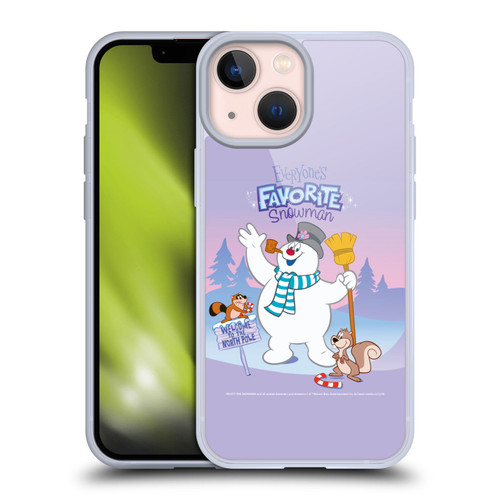Frosty the Snowman Movie Key Art Favorite Snowman Soft Gel Case for Apple iPhone 13 Mini
