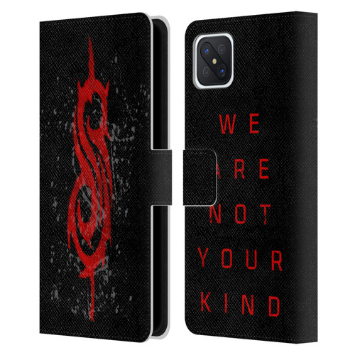 Slipknot We Are Not Your Kind Red Distressed Look Leather Book Wallet Case Cover For OPPO Reno4 Z 5G