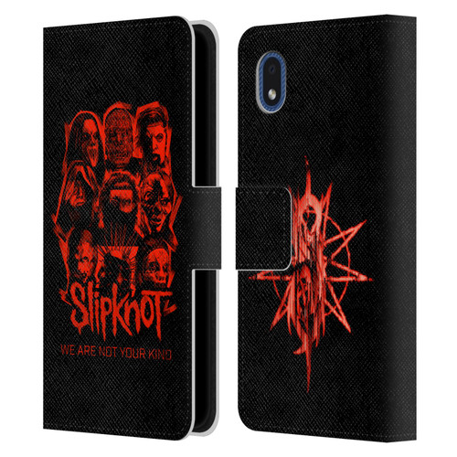 Slipknot We Are Not Your Kind Red Patch Leather Book Wallet Case Cover For Samsung Galaxy A01 Core (2020)