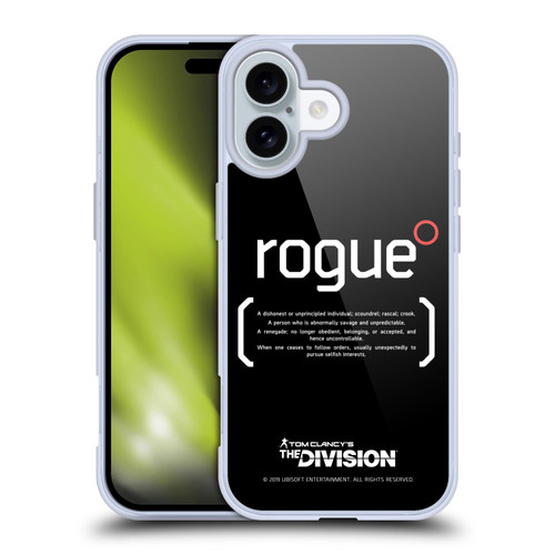 Tom Clancy's The Division Dark Zone Rouge 1 Soft Gel Case for Apple iPhone 16