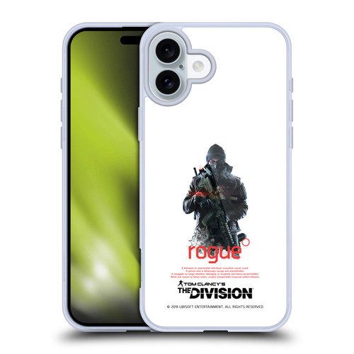 Tom Clancy's The Division Dark Zone Rouge 2 Soft Gel Case for Apple iPhone 16 Plus