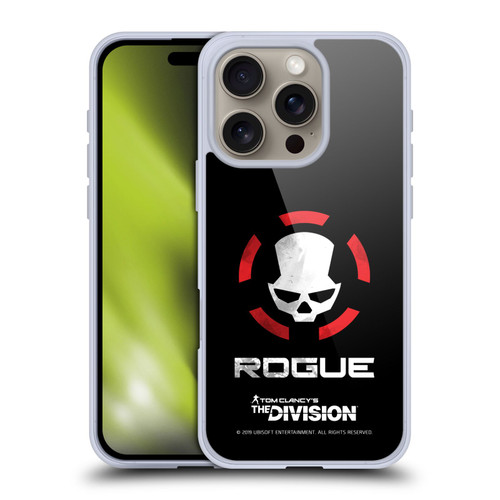 Tom Clancy's The Division Dark Zone Rouge Logo Soft Gel Case for Apple iPhone 16 Pro