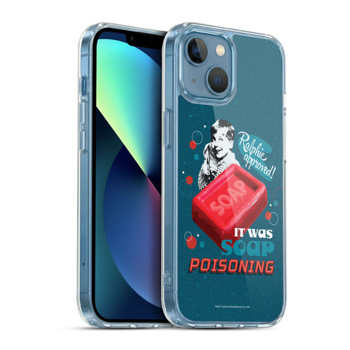 A Christmas Story Composed Art Alfie Soap Soft Gel Case for Apple iPhone 13 Mini & MagSafe