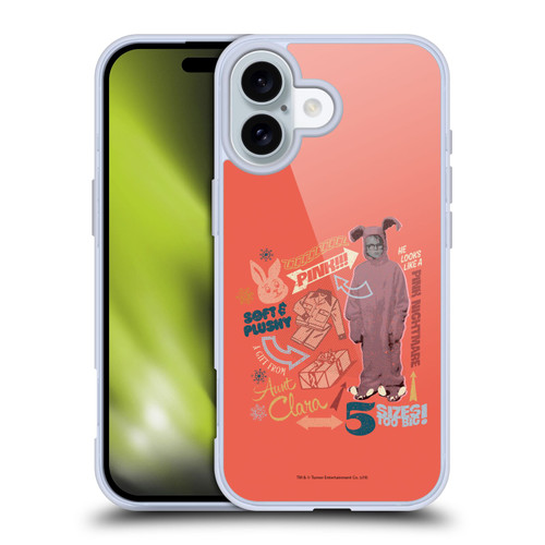 A Christmas Story Composed Art Pink Nightmare Soft Gel Case for Apple iPhone 16