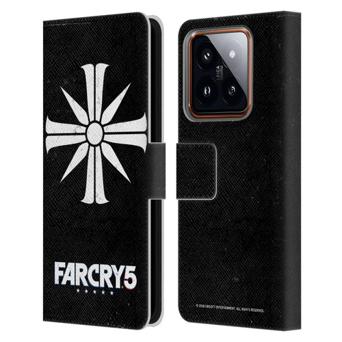 Far Cry 5 Key Art And Logo Distressed Look Cult Emblem Leather Book Wallet Case Cover For Xiaomi 14