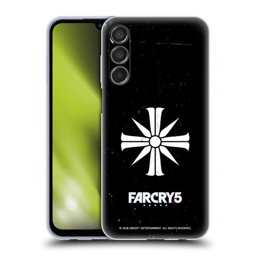 Far Cry 5 Key Art And Logo Distressed Look Cult Emblem Soft Gel Case for Samsung Galaxy M15/F15 5G