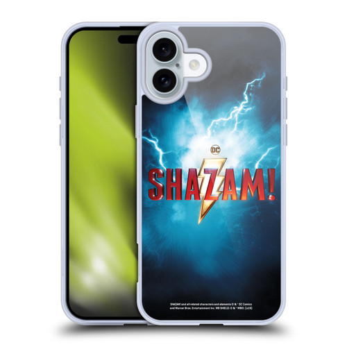Shazam! 2019 Movie Logos Poster Soft Gel Case for Apple iPhone 16 Plus