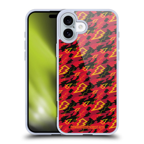 Shazam! 2019 Movie Logos Pattern Soft Gel Case for Apple iPhone 16 Plus