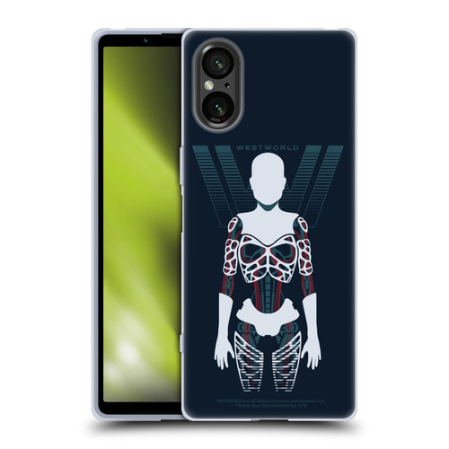 Westworld Graphics Human Host Soft Gel Case for Sony Xperia 5 V 5G