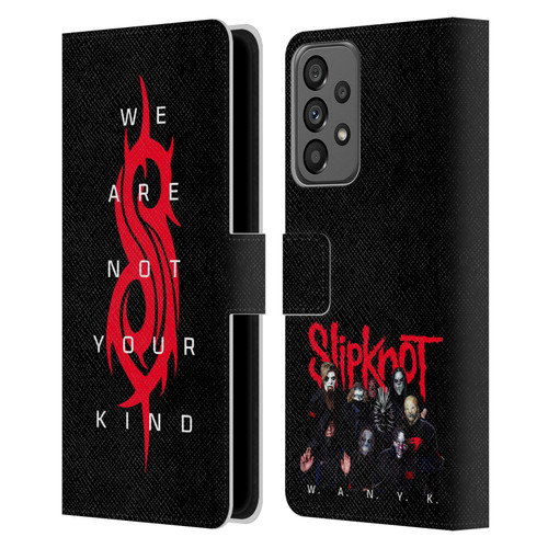 Slipknot We Are Not Your Kind Logo Leather Book Wallet Case Cover For Samsung Galaxy A73 5G (2022)