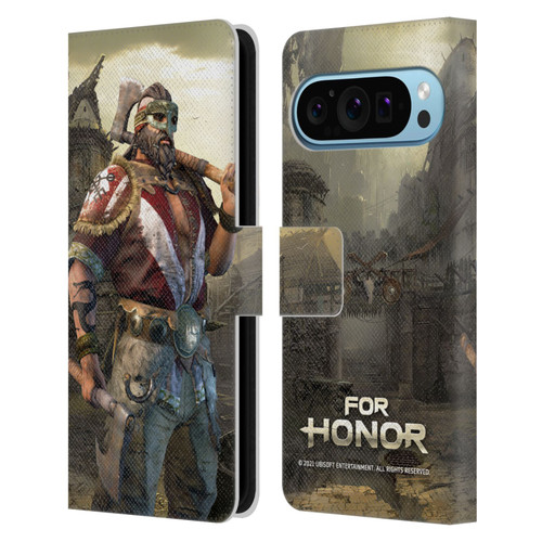 For Honor Characters Berserker Leather Book Wallet Case Cover For Google Pixel 9 / Pixel 9 Pro