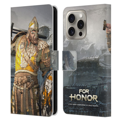 For Honor Characters Warlord Leather Book Wallet Case Cover For Apple iPhone 16 Pro