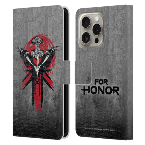 For Honor Icons Viking Leather Book Wallet Case Cover For Apple iPhone 16 Pro