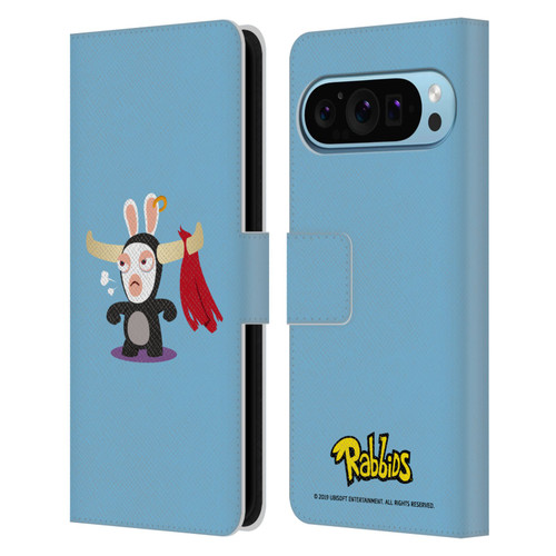 Rabbids Costumes Bull Leather Book Wallet Case Cover For Google Pixel 9 / Pixel 9 Pro