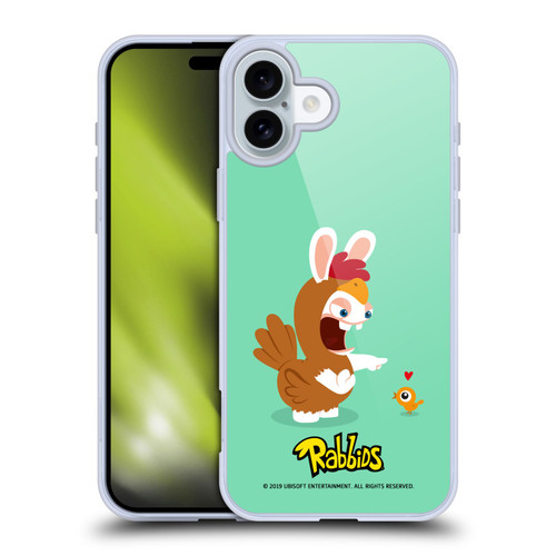 Rabbids Costumes Chicken Soft Gel Case for Apple iPhone 16 Plus
