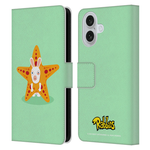 Rabbids Costumes Starfish Leather Book Wallet Case Cover For Apple iPhone 16