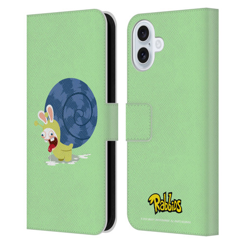 Rabbids Costumes Snail Leather Book Wallet Case Cover For Apple iPhone 16 Plus