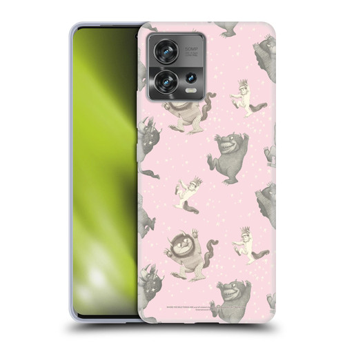 Where the Wild Things Are Literary Graphics Pink Pattern Soft Gel Case for Motorola Moto Edge 30 Fusion